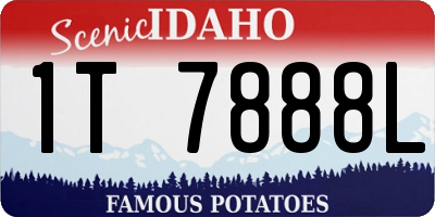 ID license plate 1T7888L