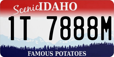 ID license plate 1T7888M