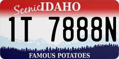 ID license plate 1T7888N