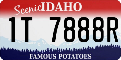 ID license plate 1T7888R