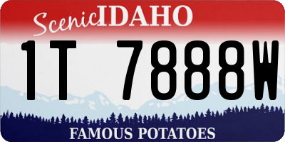 ID license plate 1T7888W