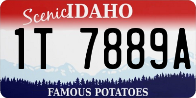 ID license plate 1T7889A