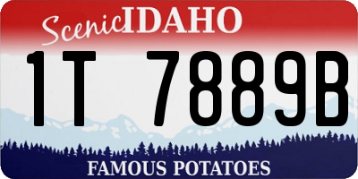 ID license plate 1T7889B
