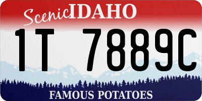 ID license plate 1T7889C