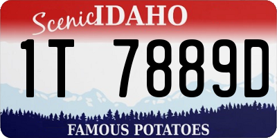 ID license plate 1T7889D
