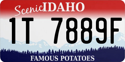 ID license plate 1T7889F