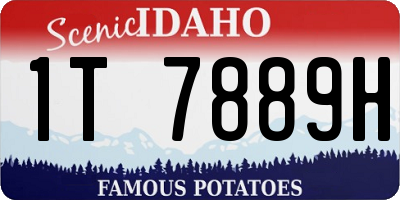 ID license plate 1T7889H