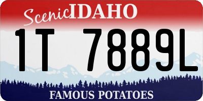 ID license plate 1T7889L