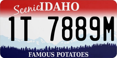 ID license plate 1T7889M