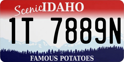 ID license plate 1T7889N