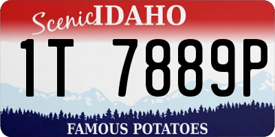 ID license plate 1T7889P