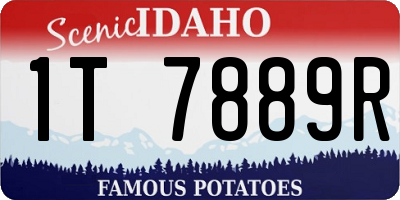 ID license plate 1T7889R