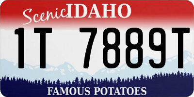 ID license plate 1T7889T