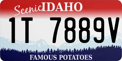 ID license plate 1T7889V