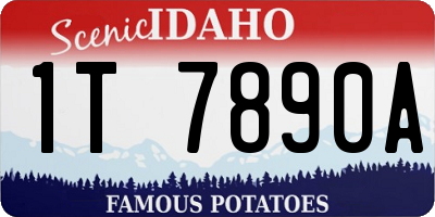 ID license plate 1T7890A
