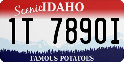 ID license plate 1T7890I