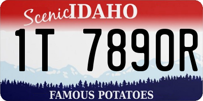 ID license plate 1T7890R
