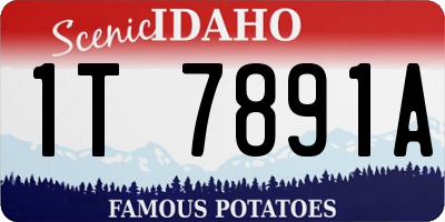 ID license plate 1T7891A