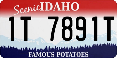ID license plate 1T7891T