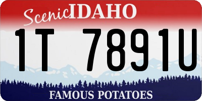 ID license plate 1T7891U