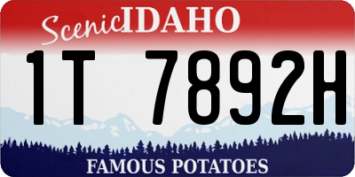 ID license plate 1T7892H