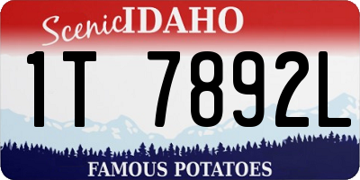 ID license plate 1T7892L