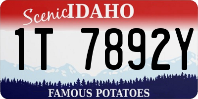 ID license plate 1T7892Y