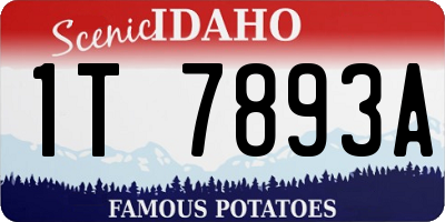 ID license plate 1T7893A