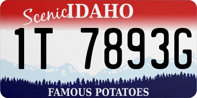 ID license plate 1T7893G