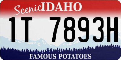 ID license plate 1T7893H