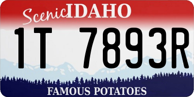 ID license plate 1T7893R
