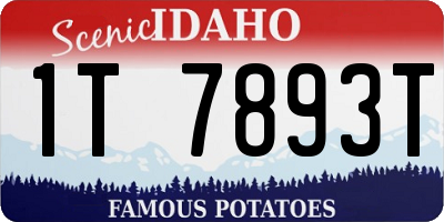 ID license plate 1T7893T