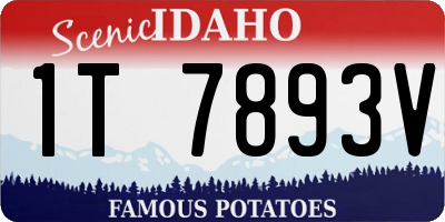 ID license plate 1T7893V