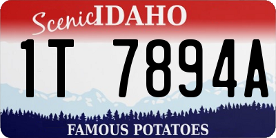 ID license plate 1T7894A