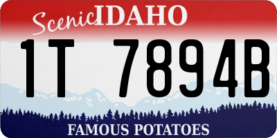 ID license plate 1T7894B