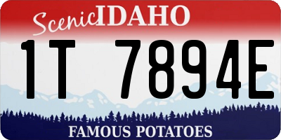 ID license plate 1T7894E