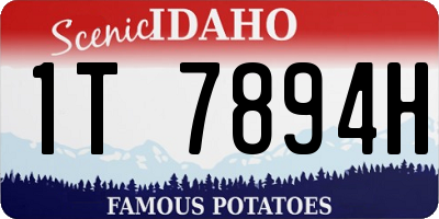 ID license plate 1T7894H