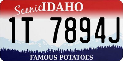 ID license plate 1T7894J