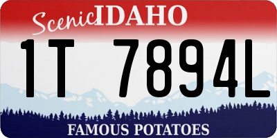 ID license plate 1T7894L