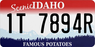 ID license plate 1T7894R