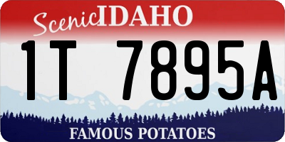 ID license plate 1T7895A