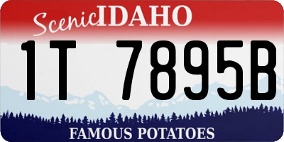 ID license plate 1T7895B