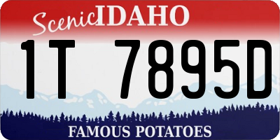 ID license plate 1T7895D