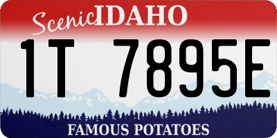 ID license plate 1T7895E