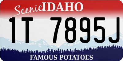 ID license plate 1T7895J