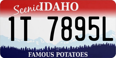 ID license plate 1T7895L