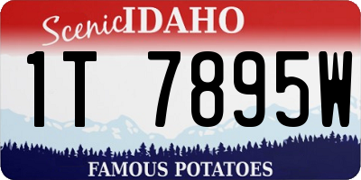 ID license plate 1T7895W