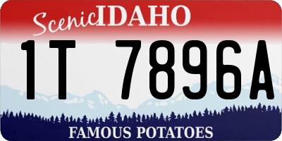 ID license plate 1T7896A