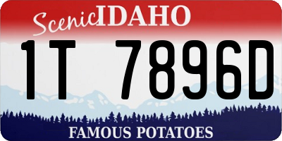 ID license plate 1T7896D