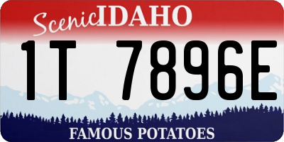 ID license plate 1T7896E